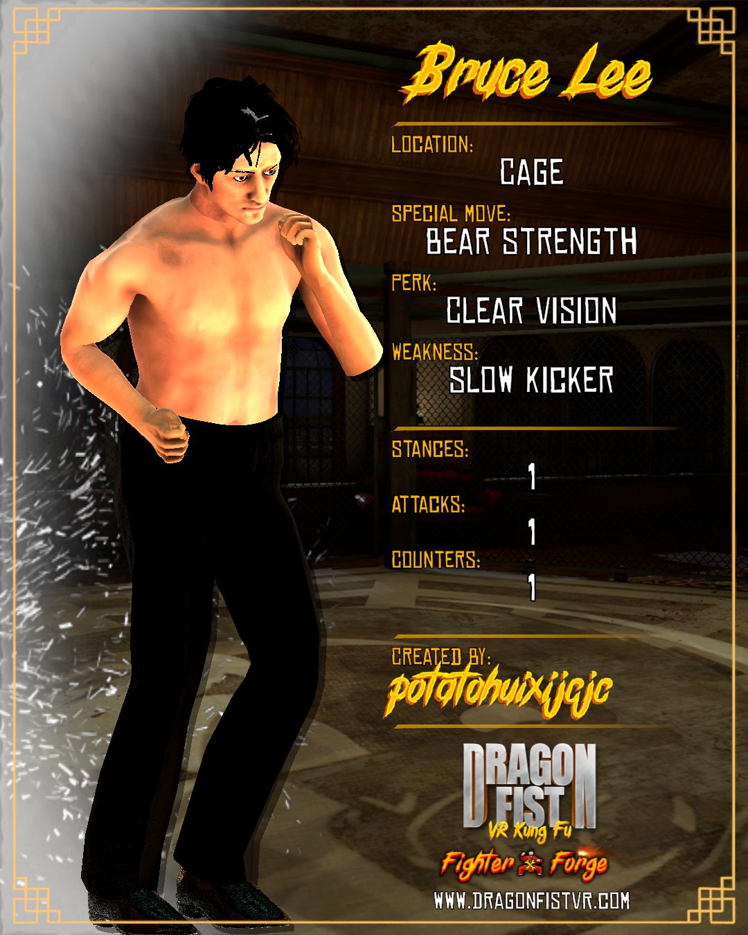 Bruce Lee - Created By: potatohuixijcjc